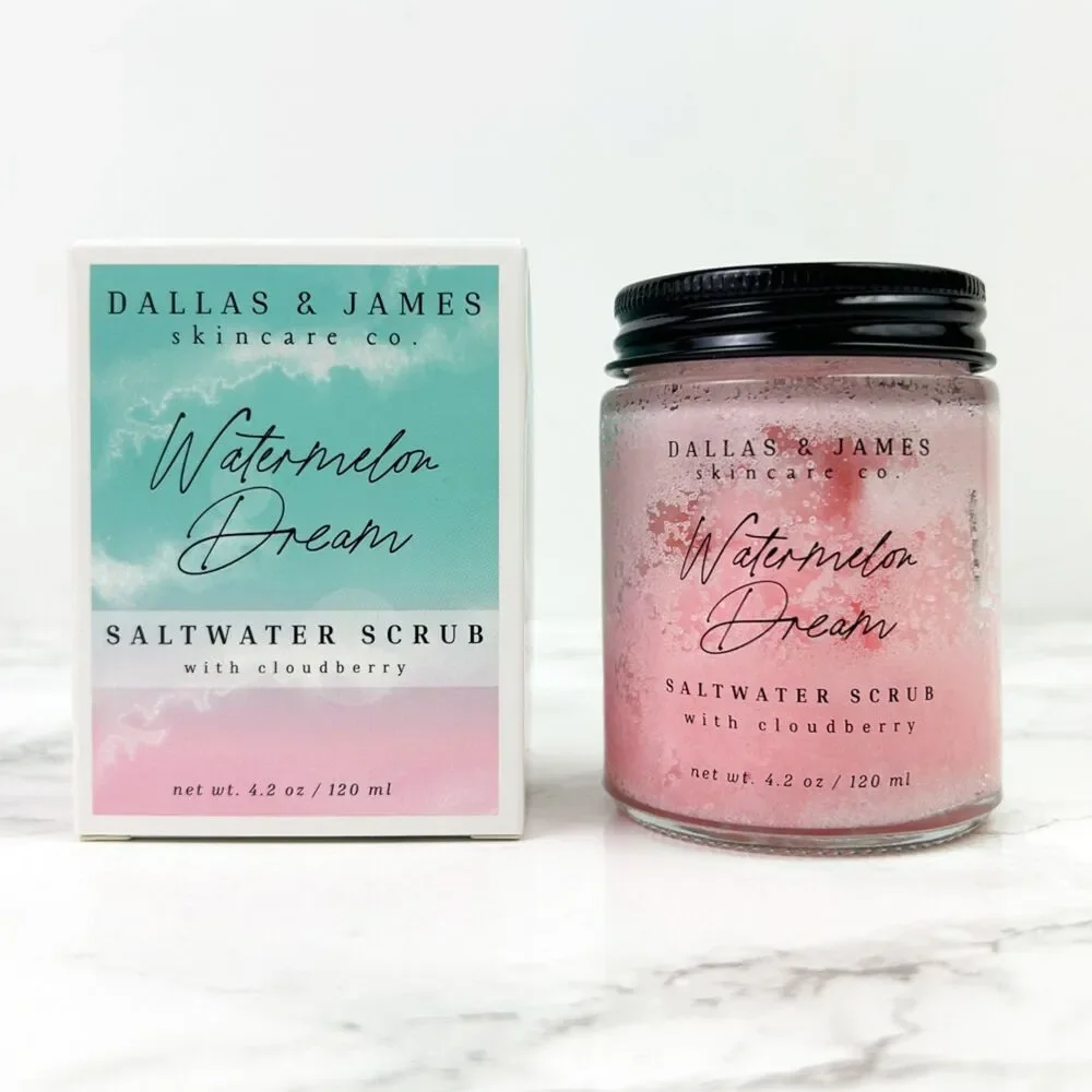NIB Dallas & James Watermelon Dream Saltwater Cloudberry Facial Scrub